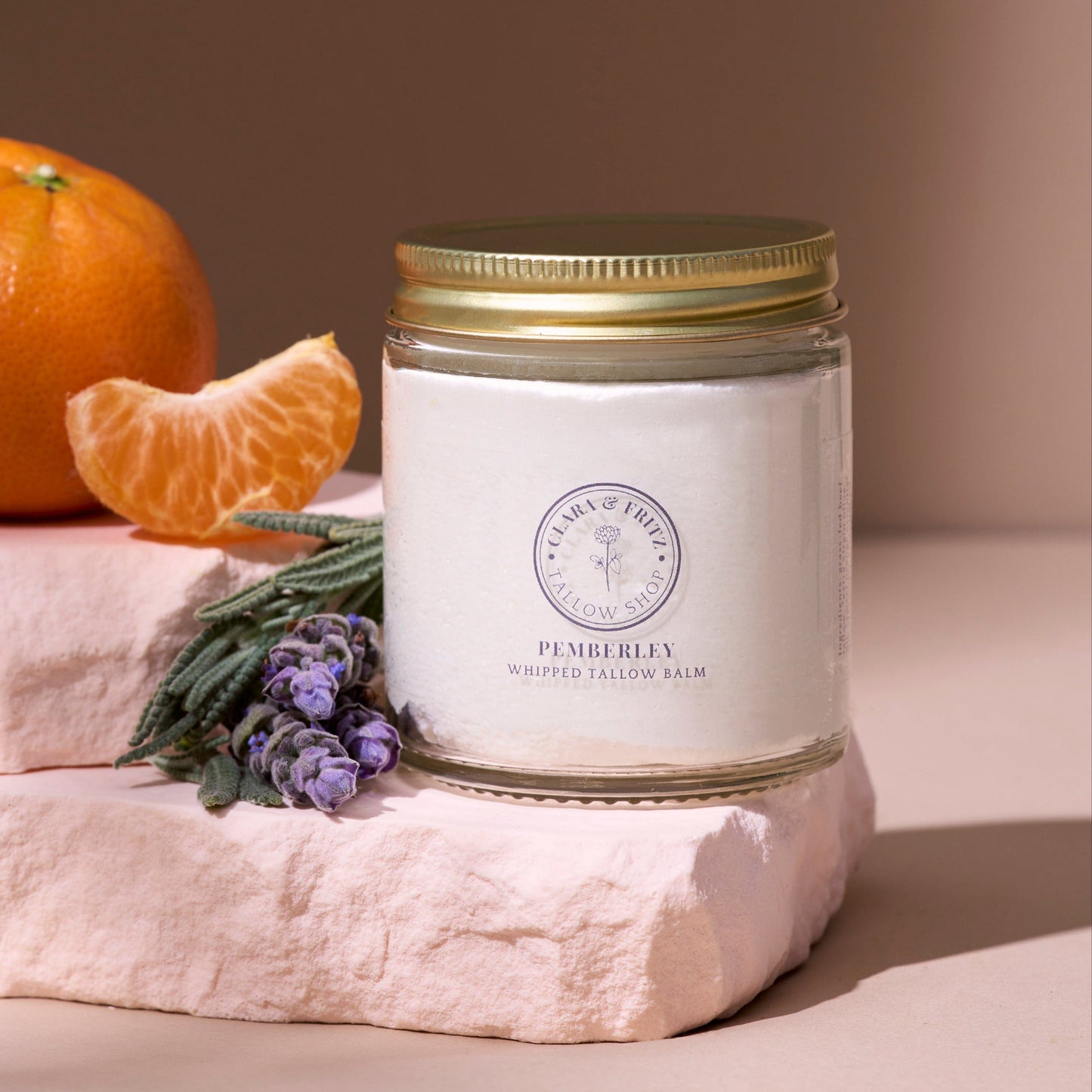 Pemberley Orange and Lavender Scented Whipped Tallow Balm