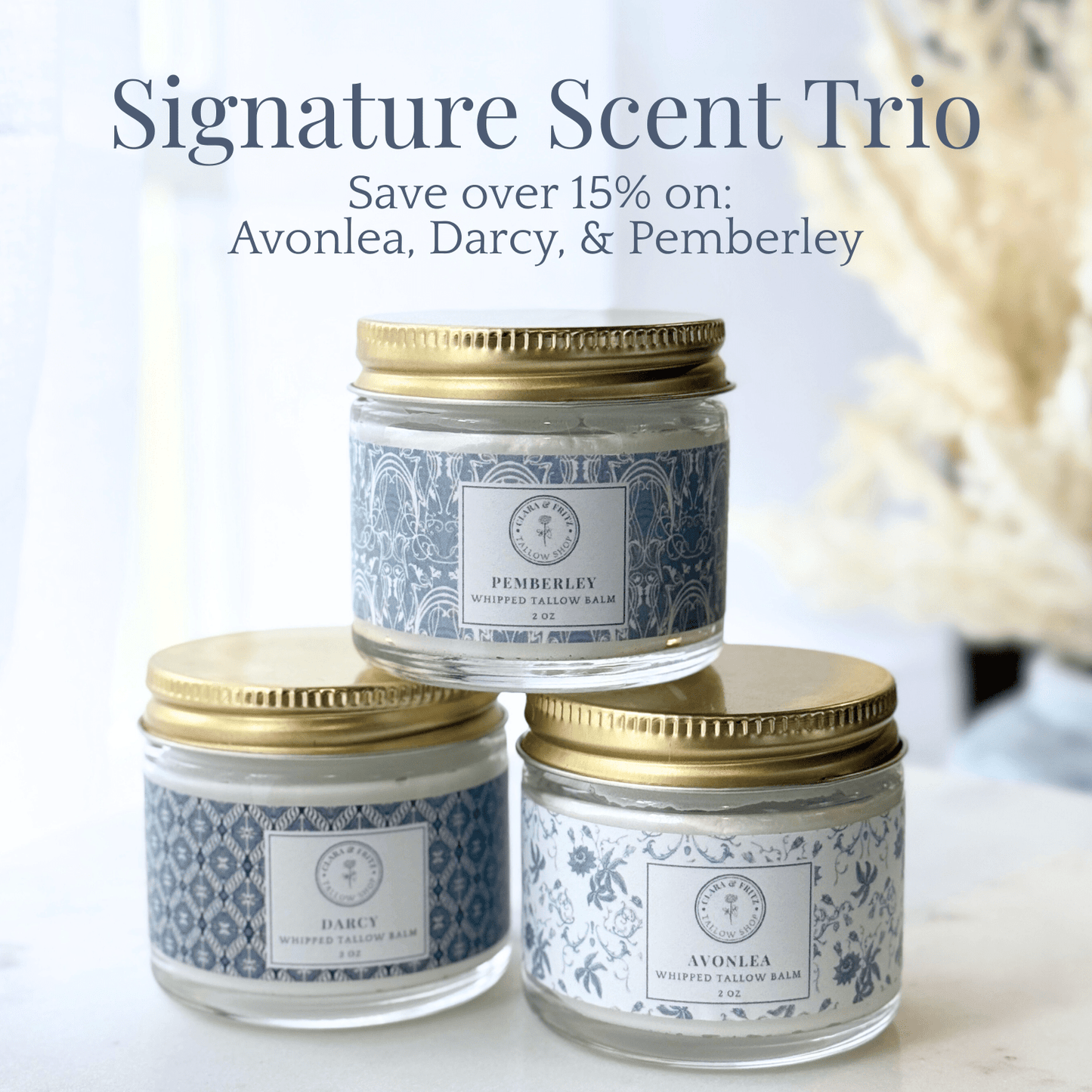 Darcy Frankincense & Cedarwood Scented Whipped Tallow Balm