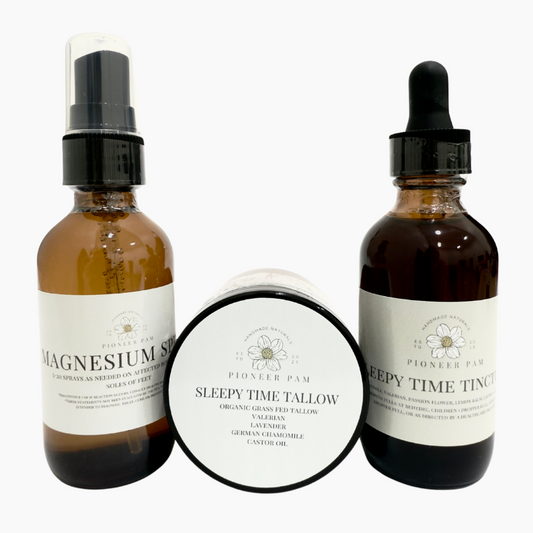 Sleepy Time Combo: Sleepy Time Tincture, Sleepy Time Tallow, Magnesium Spray